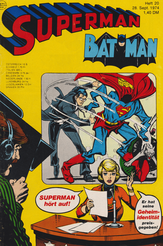 Comic Superman/Batman Ehapa N°18 (1967) - Édition Allemande Originale - État 0-1 - Sous Protection