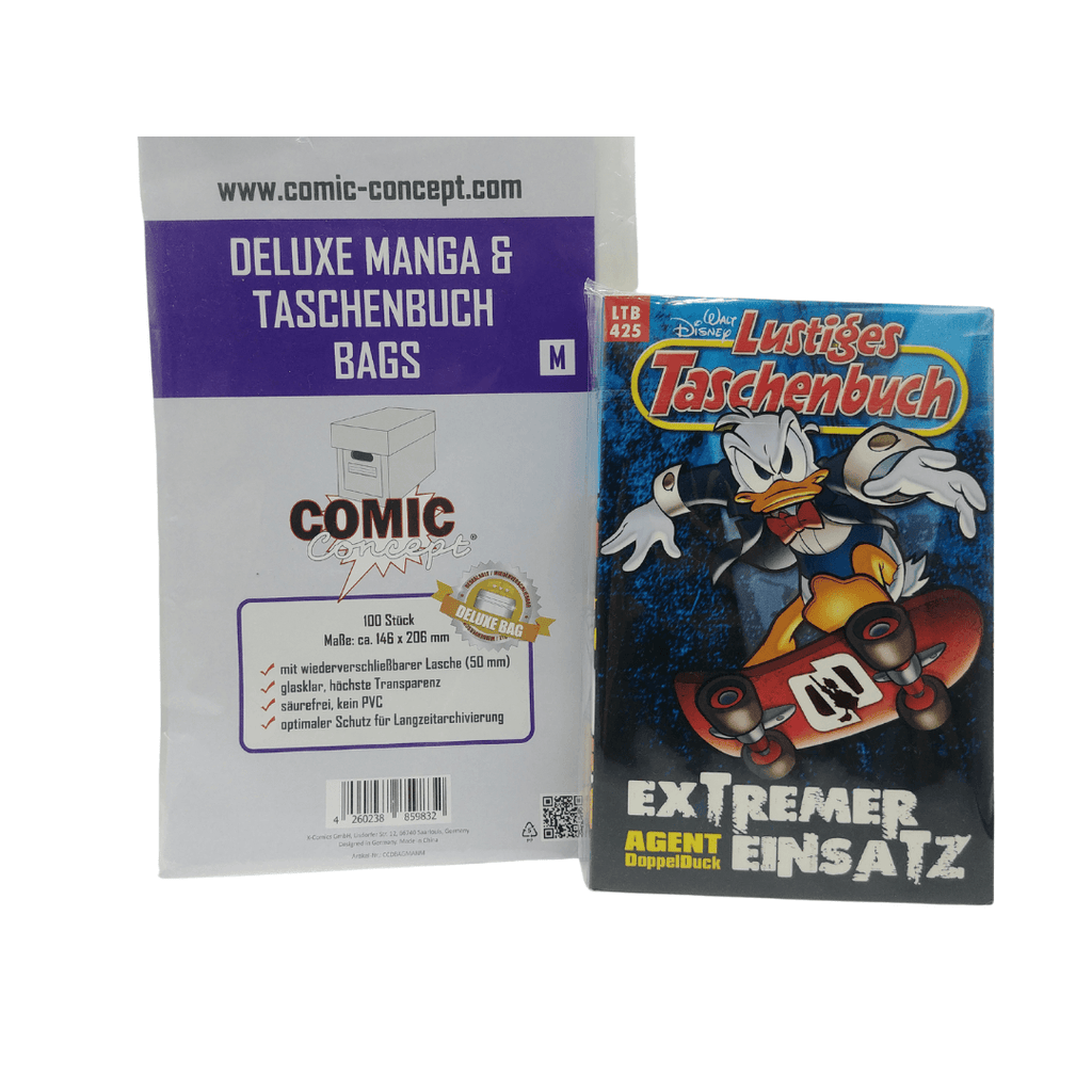 100 Comichüllen Deluxe für LTB Lustige Taschenbücher mit Lasche - secondcomic
